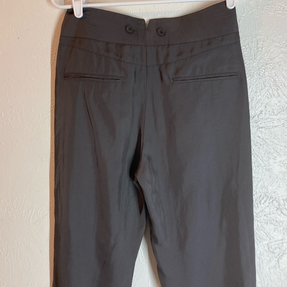 Helmut Lang Dress Pants Gray Tapered Leg Pleated High Waisted Loden size 2 - Picture 7 of 15